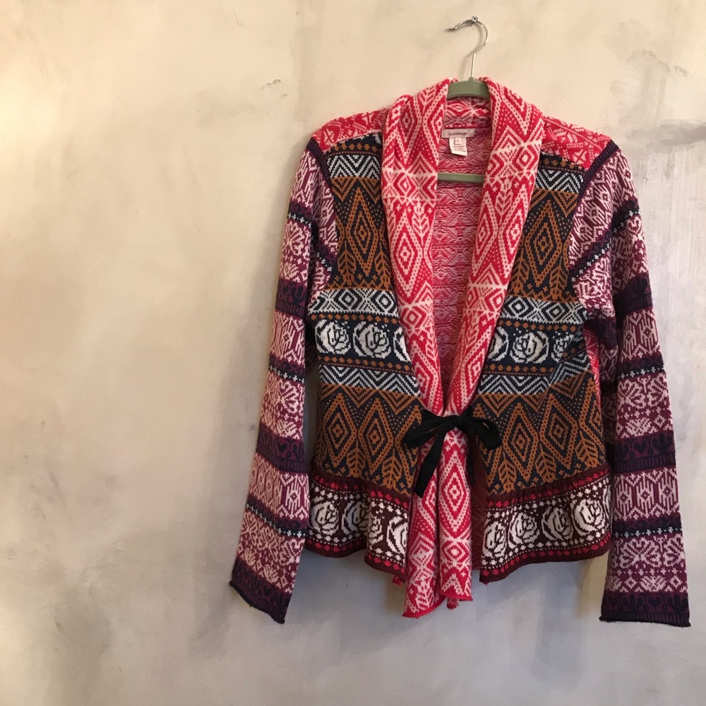 Sundance bright cowl cardigan